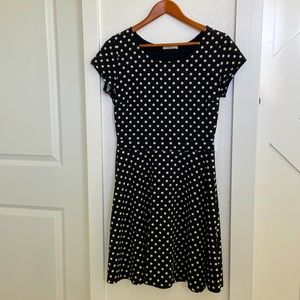 Polka dot fit and flare dress. Size medium.